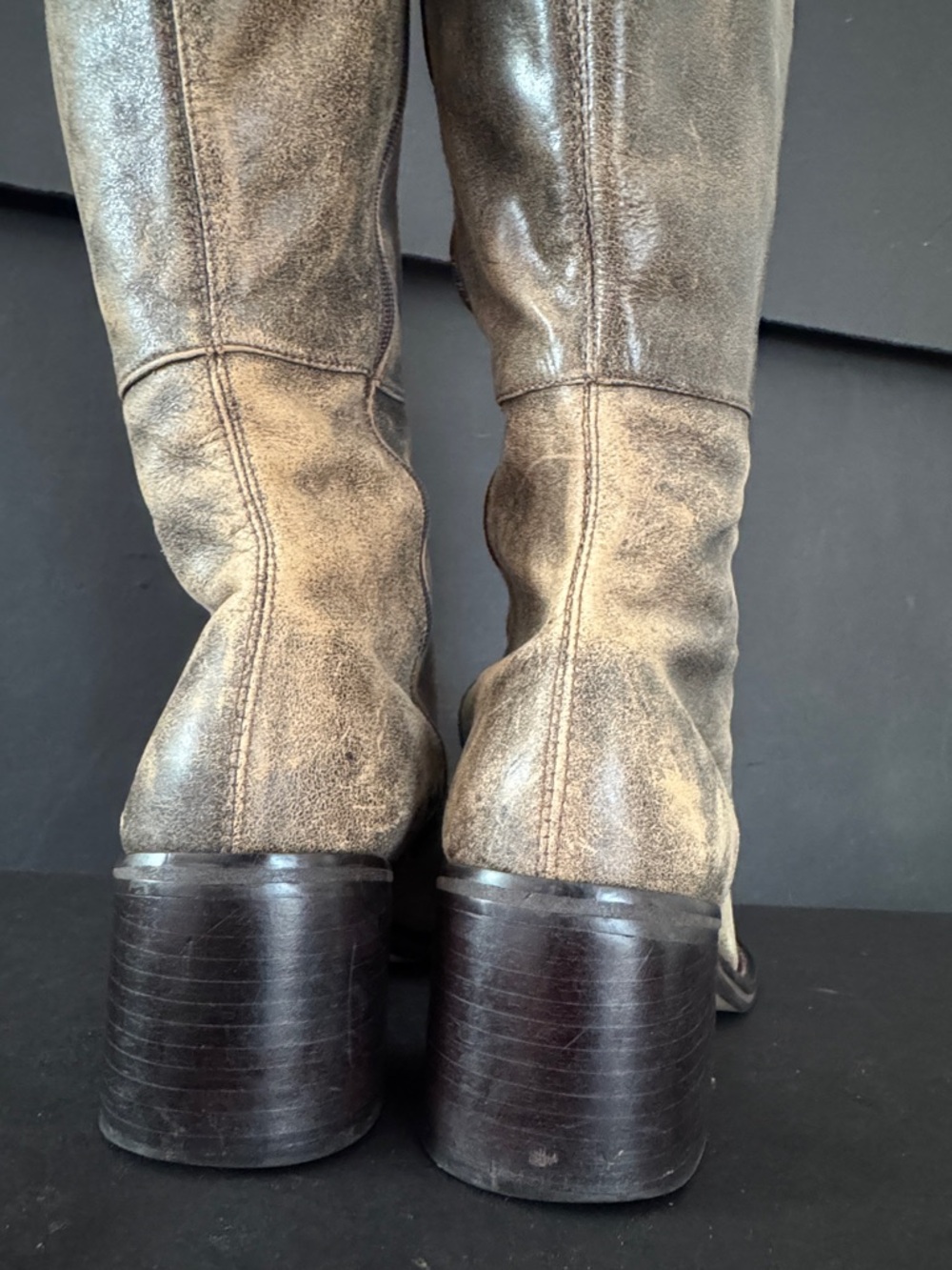 Vintage Pazzo Distressed Look Lace up Boots - Picture 10 of 17